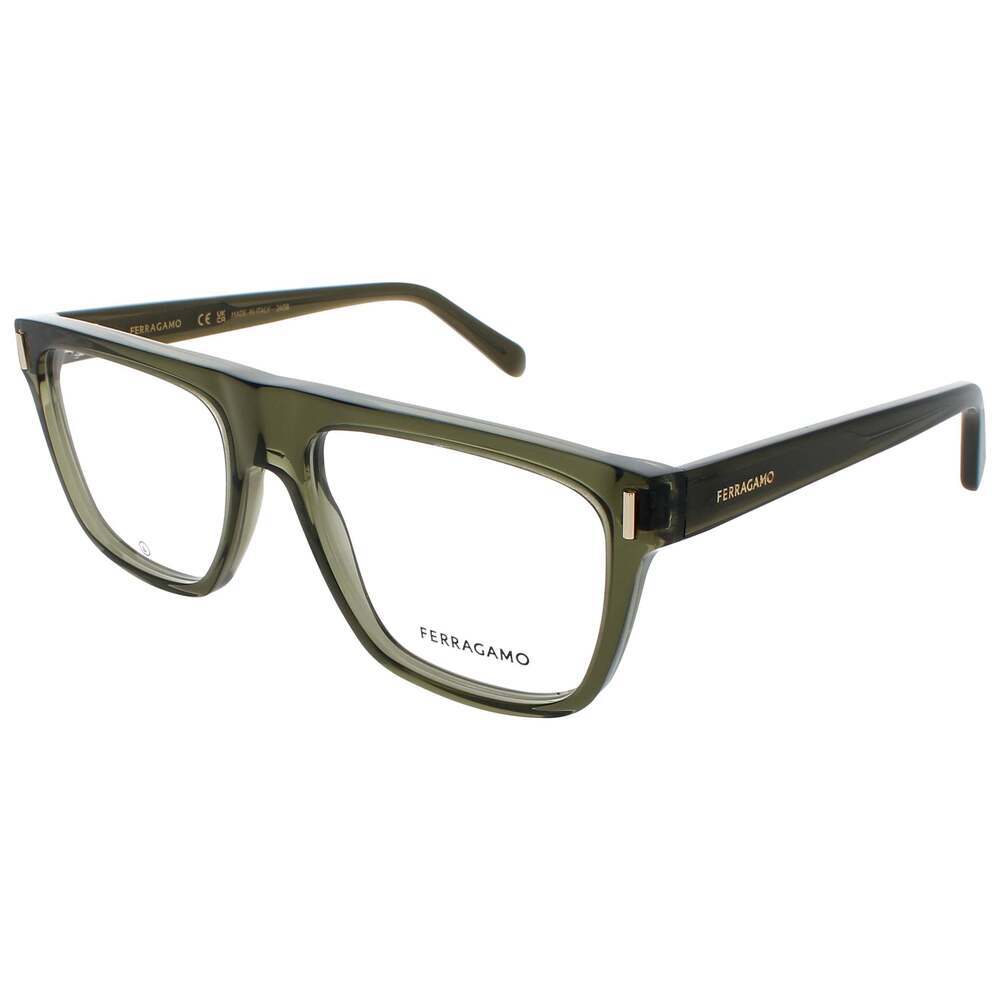 NWT Salvatore Ferragamo SF2997 Transparent Green 55mm Eyeglasses